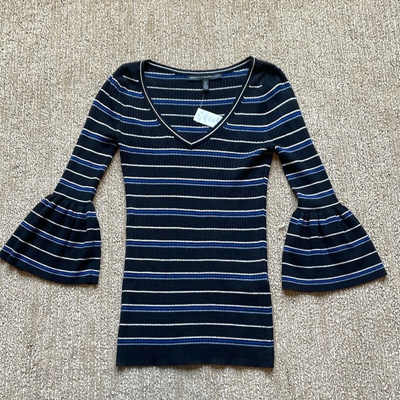 White House Black Market Striped Top - Picture 1 of 3